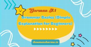 German A1 Grammar Basics (Simple Explanation for Beginners)