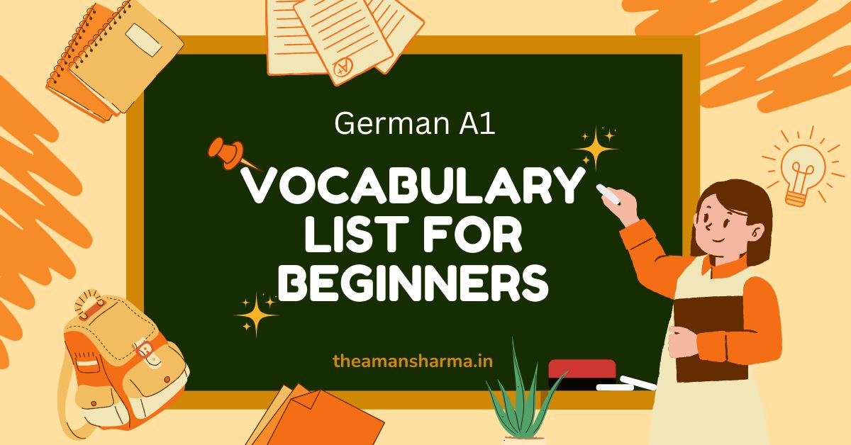 German A1 Vocabulary List for Beginners