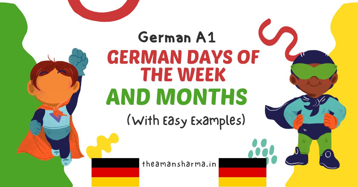 German days of the Week and Months (With Easy Examples)